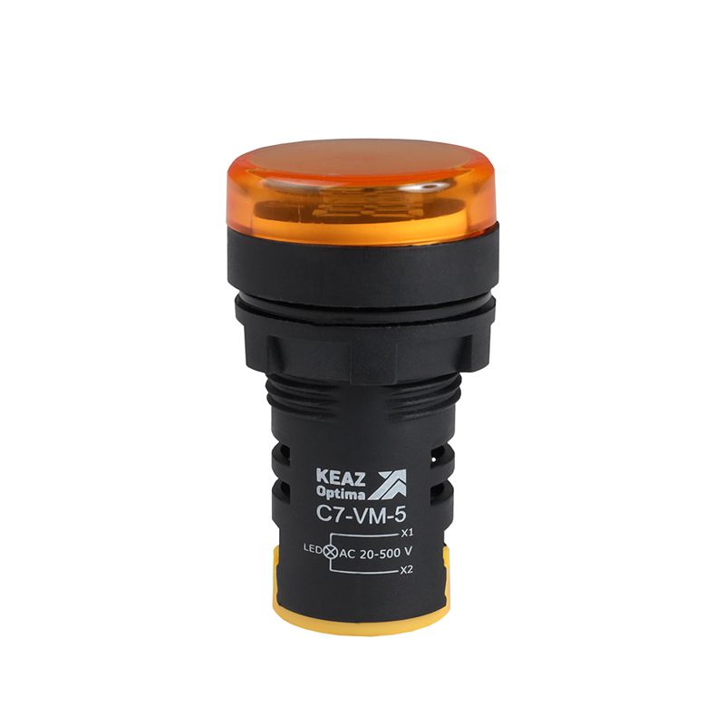 Индикатор напряжения OptiSignal Compact D22 С7-VM-5 желт. 20-500В AC AD22VM КЭАЗ 362190