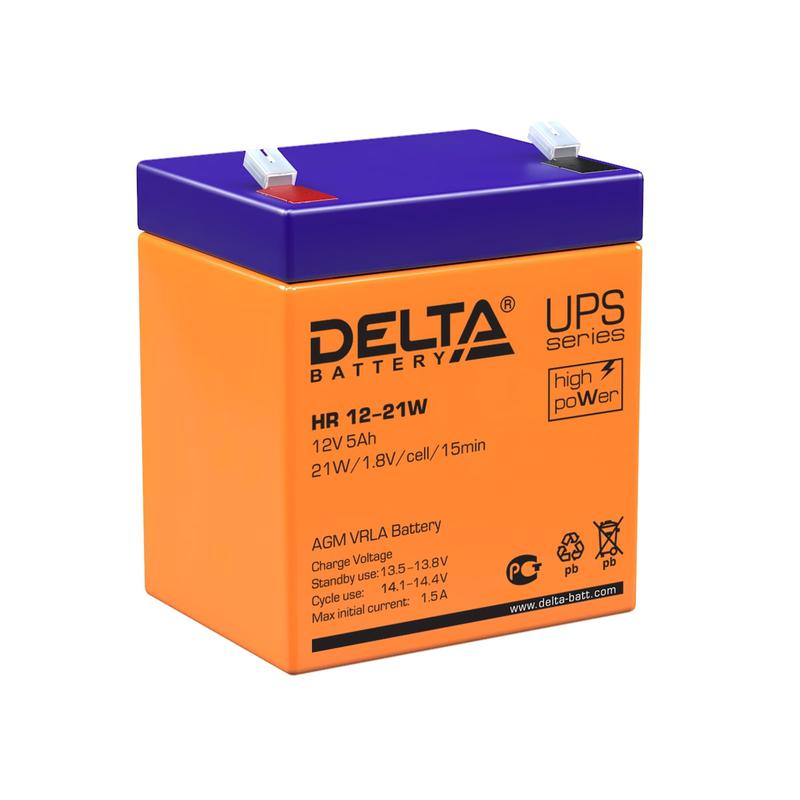 Аккумулятор UPS 12В 5А.ч HR 12-21 W Delta 4614010630002