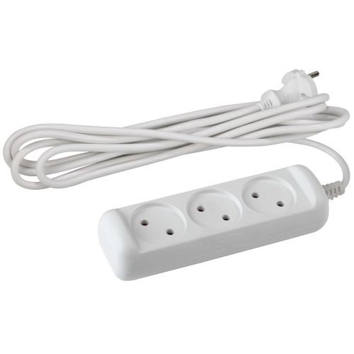 Удлинитель 3х1.5м без заземл. 6А IP20 UX(6)-3-1.5m ПВС 2х0.75 Эра Б0038567