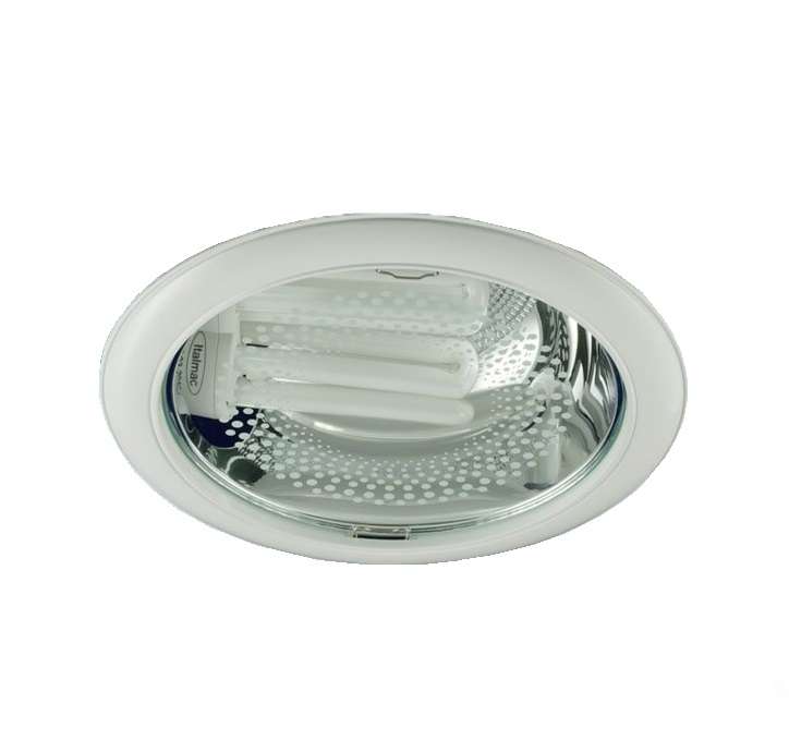 Светильник Downlight 226 03 01 круглый встраиваемый для компакт. люм. лампы 2х26Вт E27 со стеклом бел. ИТАЛМАК IT8144