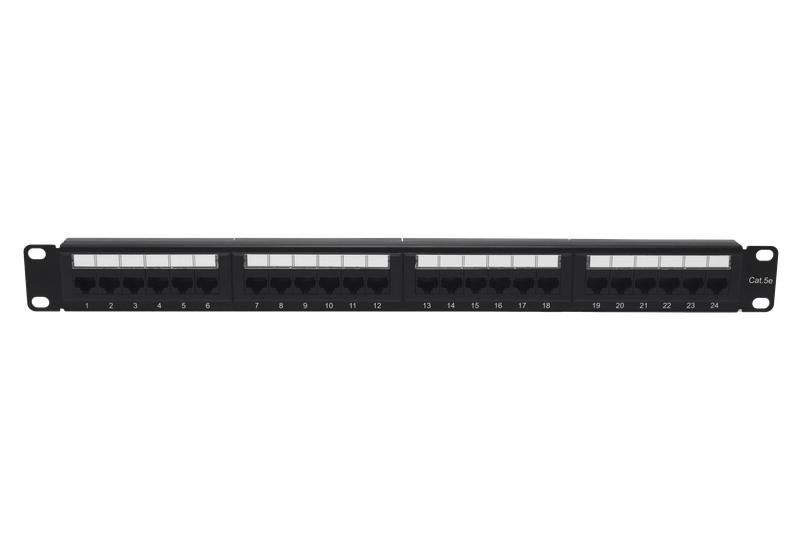 Патч-панель 19 1U кат.5E неэкранир. 24 порта RJ45 Dual IDC с задним кабельным организатором TOKOV ELECTRIC TKE-PP-5E-1U-24P-UTP-CO