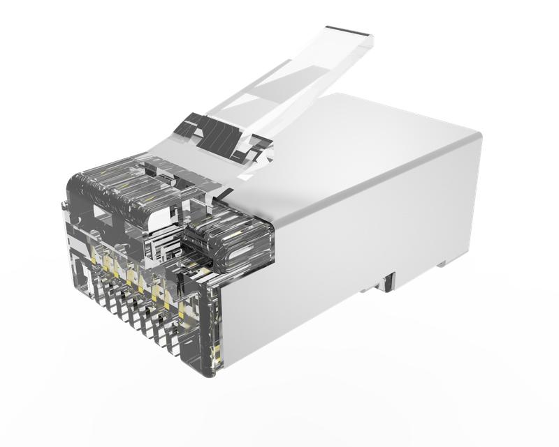 Коннектор RJ45(8P8C) кат.6 экранир. универс. (уп.100шт) TOKOV ELECTRIC TKE-CNR-623-STP