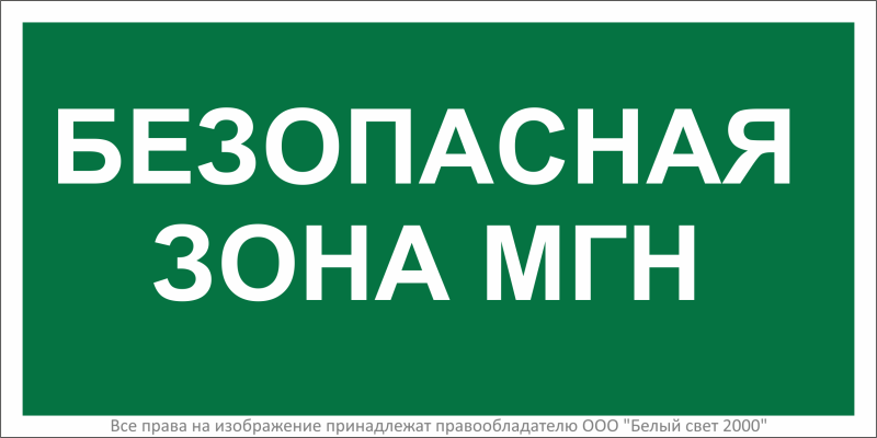 Знак безопасности BL-2010B.E68"Безопасная зона для МГН" Белый свет a18340