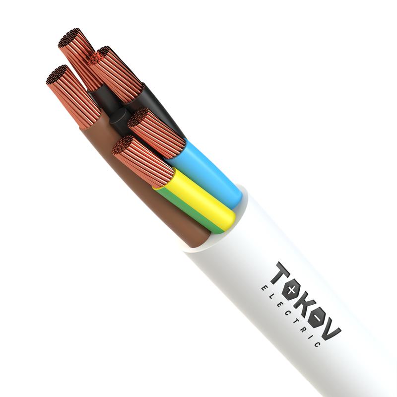 Провод TOKOV ELECTRIC ПВС 5х4(4х4+1х4) 380В Б (бухта) (м) 1945507