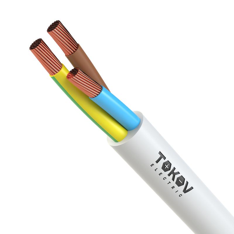 Провод TOKOV ELECTRIC ПВС 3х1(2х1+1х1) 380В Ч (бухта) (м) 1945489