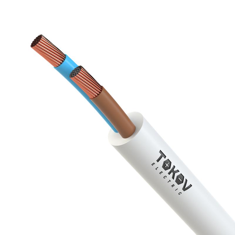 Провод TOKOV ELECTRIC ПВС 2х1 380В Б (бухта) (м) 1945478
