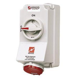 Розетка наружн. уст. Duo 32А 3P+E+N IP44 с мех. блок Mennekes 5108A