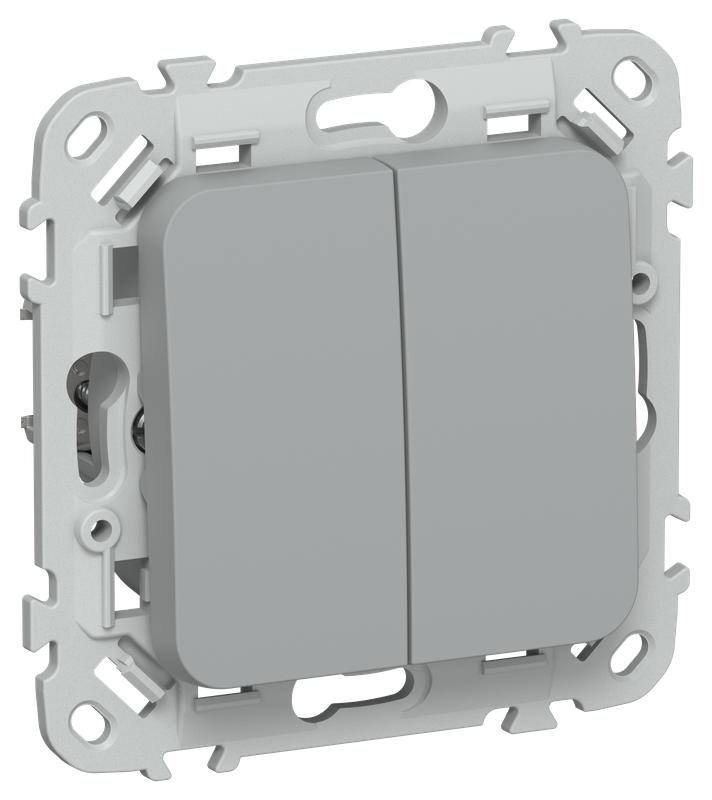 Выключатель 2-кл. СП FLITE ВС12-1-0-ФлС 10А механизм сер. IEK FI-V20-0-10-1-K03