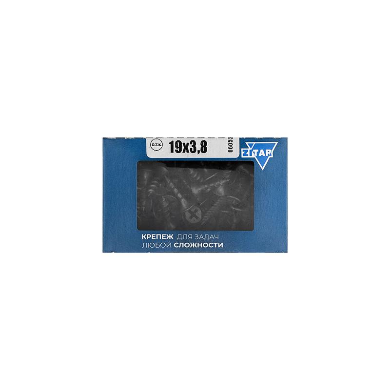 Саморез гипсокартон-дерево 3.8х19 (коробка) (уп.200шт) Tech-Krep/Zitar 102119