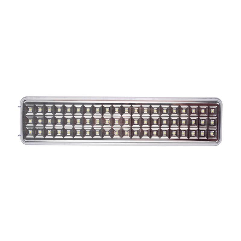 Фонарь-светильник аккумуляторный Accu9-L60-wh аварийный 60SMD яркий 300лм 2ч/эконом 90лм 6ч 220В аккум. Li-ion 3.7В 2.4А.ч бел. JazzWay 5024540