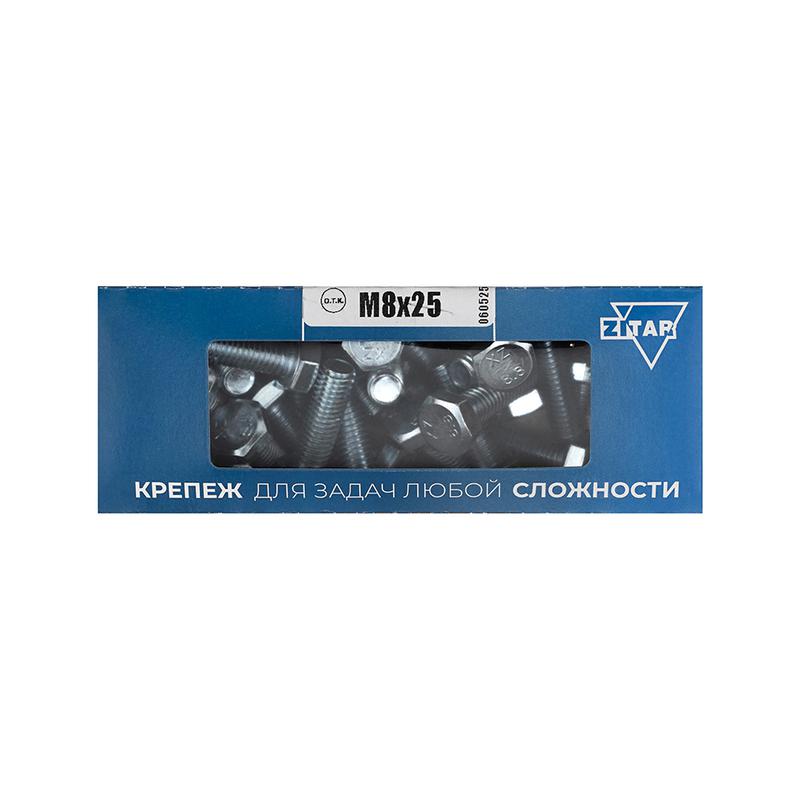 Болт с шестигранной головкой М8х25 DIN 933 оцинк. (уп.40шт) Tech-Krep/Zitar 105208