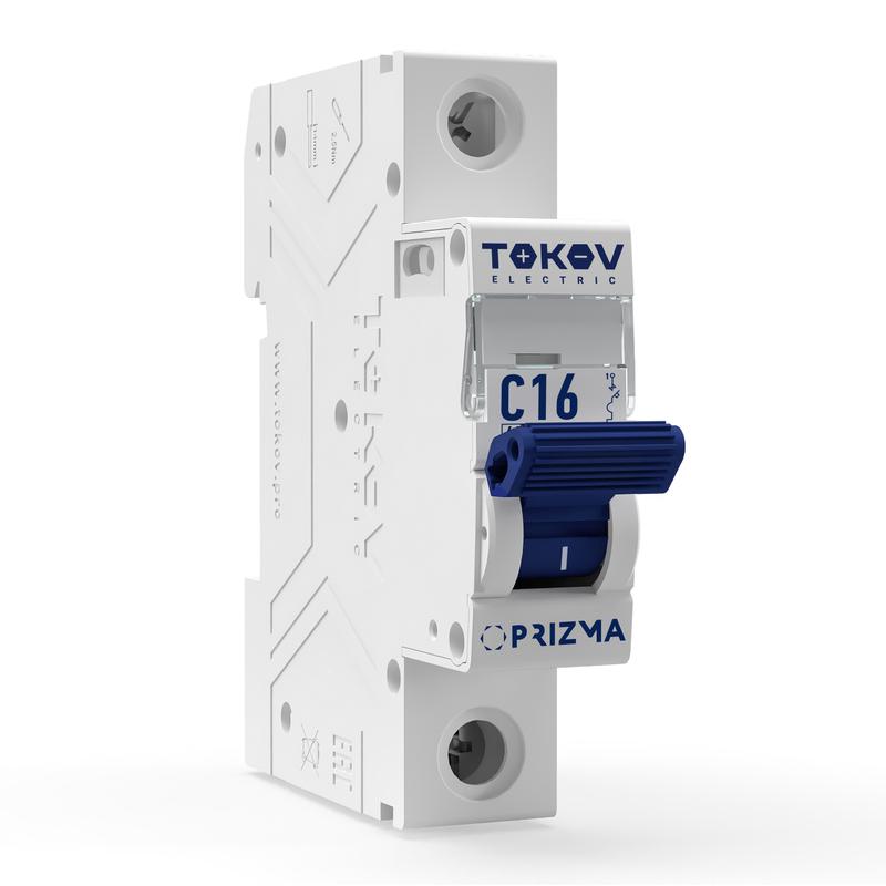 Выключатель автоматический модульный 1п C 16А 6кА PRIZMA TOKOV ELECTRIC TKE-PZ60-MCBI-1-16-C