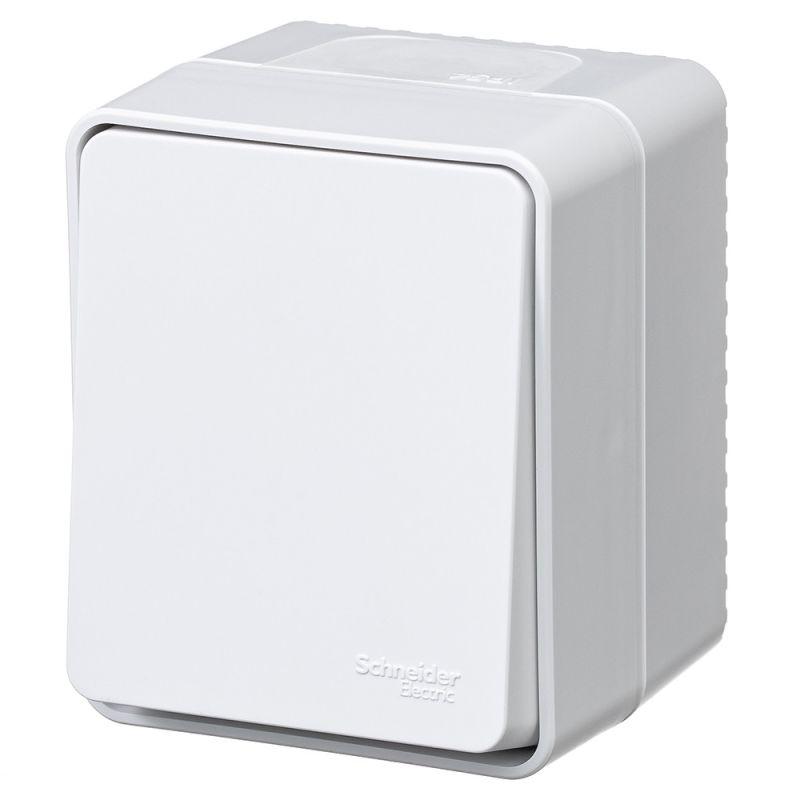 Выключатель кнопочный 1-кл. ОП AtlasDesign PROFI IP54 10АХ бел. SE ATN540115