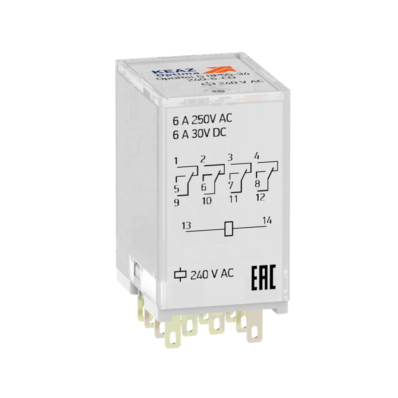 Реле промежуточное OptiRel G RP55-14-240-6-CO КЭАЗ 281058
