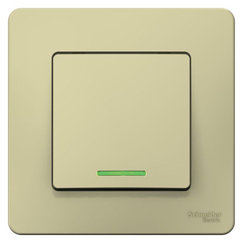 Выключатель 1-кл. СП Blanca 10А IP20 (сх. 1) 250В с подсветкой беж. SE BLNVS010117