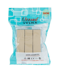 Выключатель тройной VESNA зол. LEZARD 742-3688-109 Выключатель тройной VESNA зол. LEZARD 742-3688-109