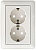 Розетка 2-м СП W59 16А IP20 с заземл. защ. шторки в сборе бел. SE RS16-255-18