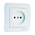 Розетка 1-м СП Lillium 16А IP20 без заземл. бел./бел. Makel 70022
