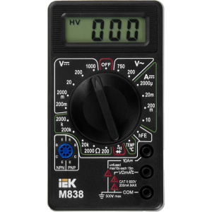 Мультиметр цифровой Universal M838 IEK TMD-2S-838 Мультиметр цифровой Universal M838 IEK TMD-2S-838