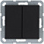 Выключатель 2-кл. 10А IP20 механизм черн. матовый soft touch Jasmart G3023PB