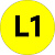Наклейка "L1" d20мм PROxima EKF an-2-15