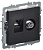 Розетка компьютерная + телевизионная 2-м Brite РТВ/РК12-БрЧ RJ45 кат.5E + TV механизм черн. IEK BR-AK20-1-K02