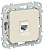Розетка компьютерная СП FLITE РК5е-1-0-ФлСл RJ45 кат.5E UTP механизм сливочный IEK FI-K12-1-K86