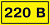 Символ "220В" 38х90 IEK YPC10-0220V-3-021