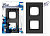 Рамка 2-м Pixel IP44 карбон TOKOV ELECTRIC TKE-PX-RM2-C14-IP44