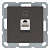 Розетка компьютерная 1-м RJ45 IP20 кат. 5E механизм мокко Jasmart G6105Z