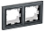 Рамка 2-м IP44 BRITE РУ-2-БрЧ-44 черн. IEK BR-M22-44-K02