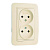 Розетка 2-м СП Lillium 16А IP20 без заземл. крем./крем. Makel 70217