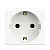 Розетка 1-м 2мод. Viva 16А IP20 2P+E с заземл. защ. шторки бел. DKC 45005