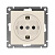 Розетка 1-м СП Афина 16А IP20 с заземл. механизм сл. кость (ivory) Universal A0028-I