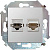 Розетка телефонная 2-м СП Simon 15 RJ11 винтов. зажимы механизм бел. Simon 1591589-030