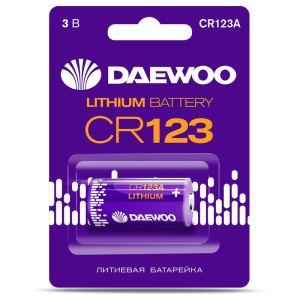 Элемент питания литиевый CR123 3В BL-1 DAEWOO 5043299 Элемент питания литиевый CR123 3В BL-1 DAEWOO 5043299