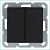 Переключатель проходной 2-кл. 10А IP20 механизм черн. матов. soft touch Jasmart G3022PB