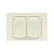 Розетка 2-м СП Афина 16А IP20 с заземл. c крышкой в сборе сл. кость (ivory) Universal A0031-I