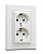 Розетка 2-я с/з СП Karea 16А IP20 бел. Makel 56001082