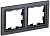 Рамка 2-м BRITE РУ-2-БрЧ черн. IEK BR-M22-K02