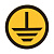 Знак "Земля" круглый d20мм EKF an-1-04