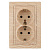 Розетка 2-м СП Plano 1-205-11 16А IP20 250В 2P+E Schuko сосна Intro Б0053922