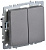 Выключатель 2-кл. СП BRITE ВС10-2-0-БрС 10А механизм сталь IEK BR-V20-0-10-K46