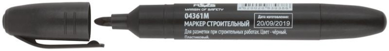 Маркер перманентный строительный черн. MOS 04361М