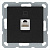 Розетка компьютерная 1-м RJ45 IP20 кат. 5E механизм антрацит Jasmart G6105B