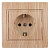 Розетка 1-м СП Plano 1-202-11 16А IP20 250В 2P+E Schuko сосна Intro Б0053887