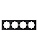 Рамка 4-м OSEN горизонт. квадрат механизм черн. бархат LEZARD 743-4200-149