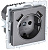 Розетка BRITE РЮш10-1-БрС 16А с USB A+A 2.1А с заземл. защ. шторки механизм сталь IEK BR-R14-16-U21-D21-K46