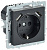 Розетка BRITE РЮш10-1-БрЧ 16А с USB A+A 2.1А с заземл. защ. шторки механизм черн. IEK BR-R14-16-U21-D21-K02