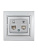 Розетка компьютерная + телефонная 2-м СП Mira RJ45 + RJ11 сер. метал. LEZARD 701-1010-143